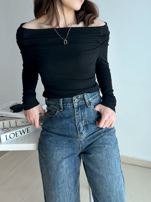 C28 French Off-shoulder Shirt