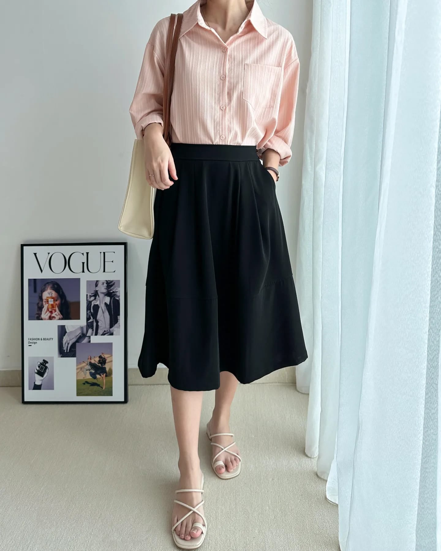 C25 French Draped Suit Skirt