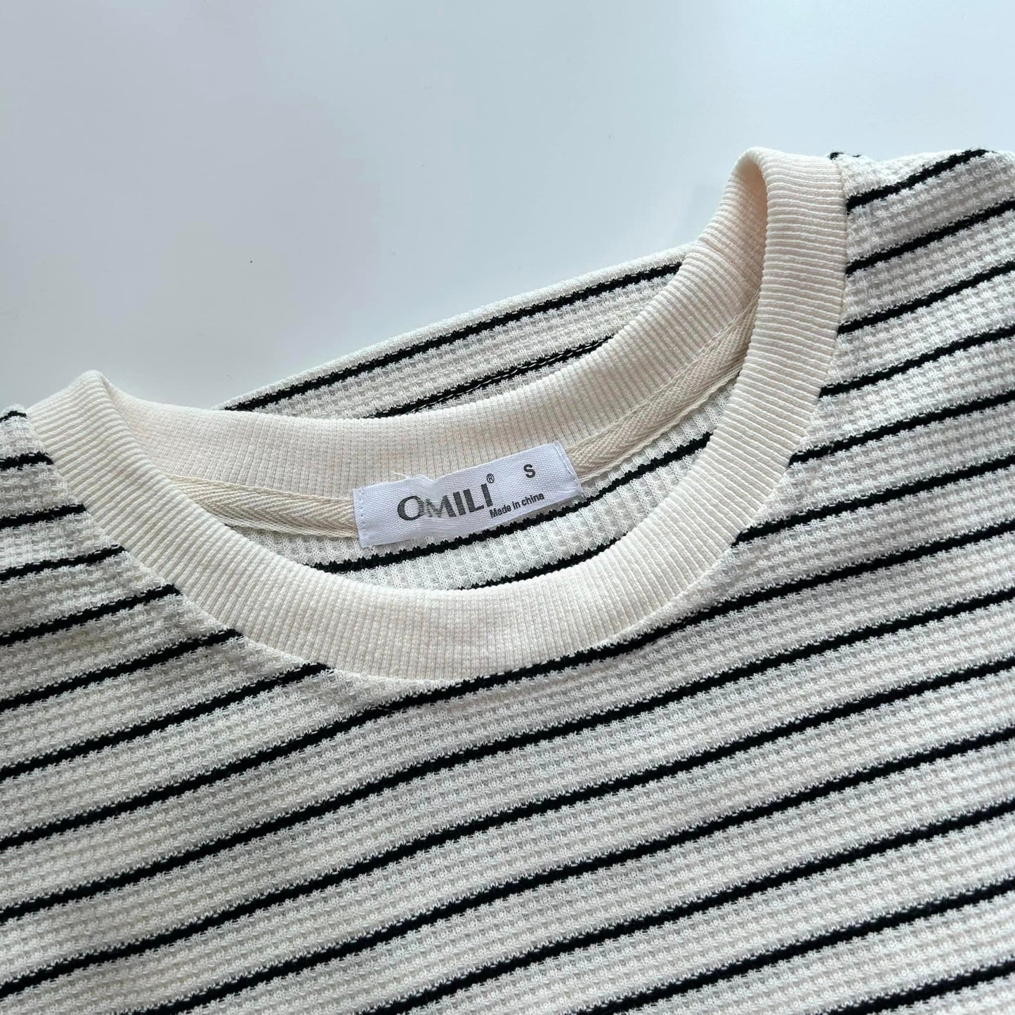 C34 Waffle Striped Tee