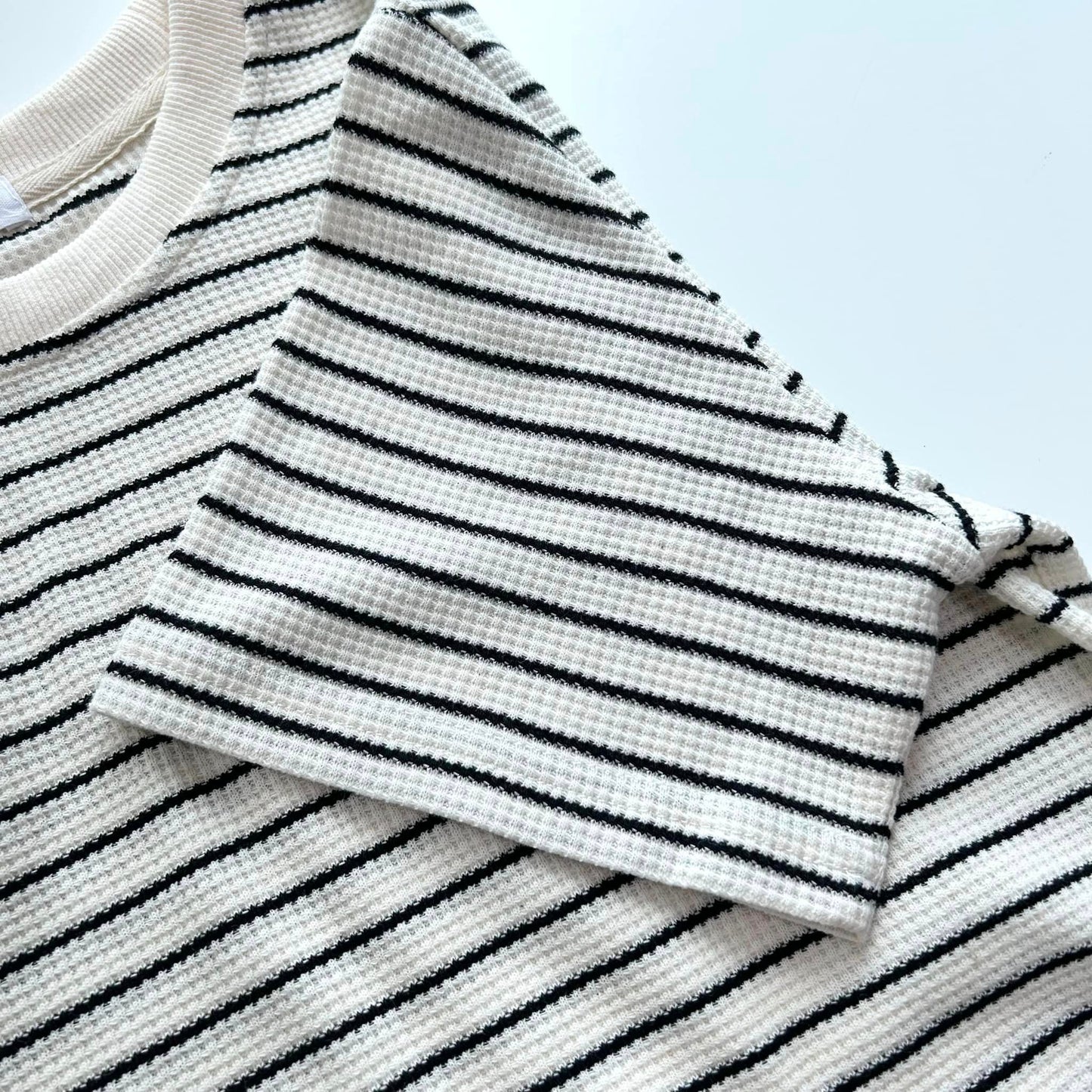 C34 Waffle Striped Tee