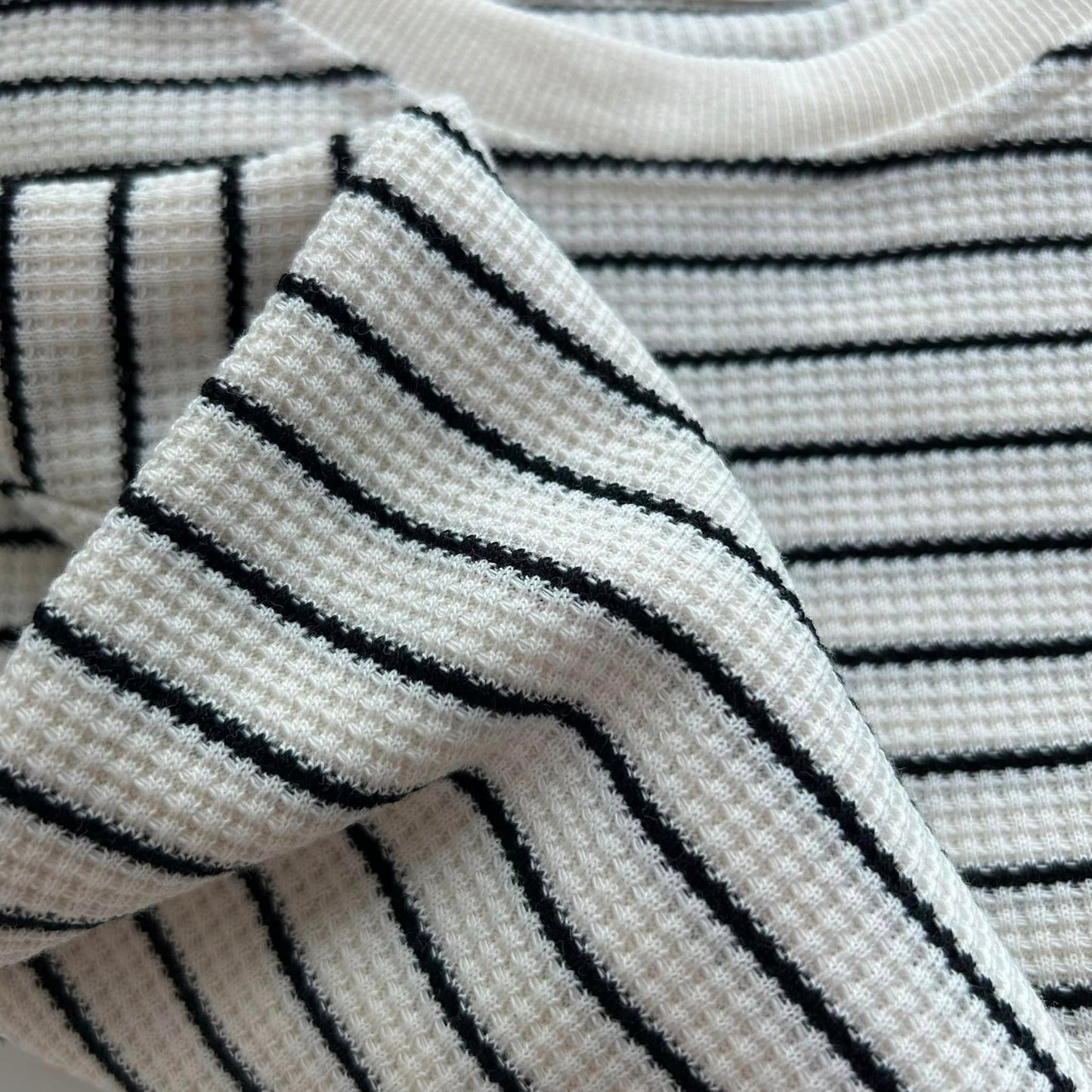 C34 Waffle Striped Tee