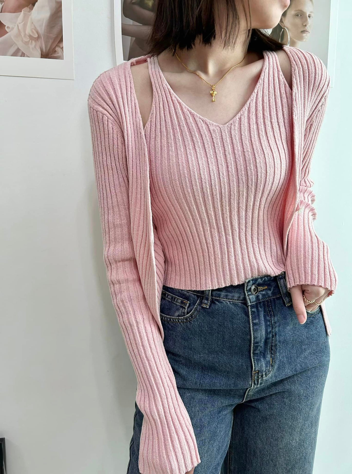 C52 Long-sleeved Mock Two-piece