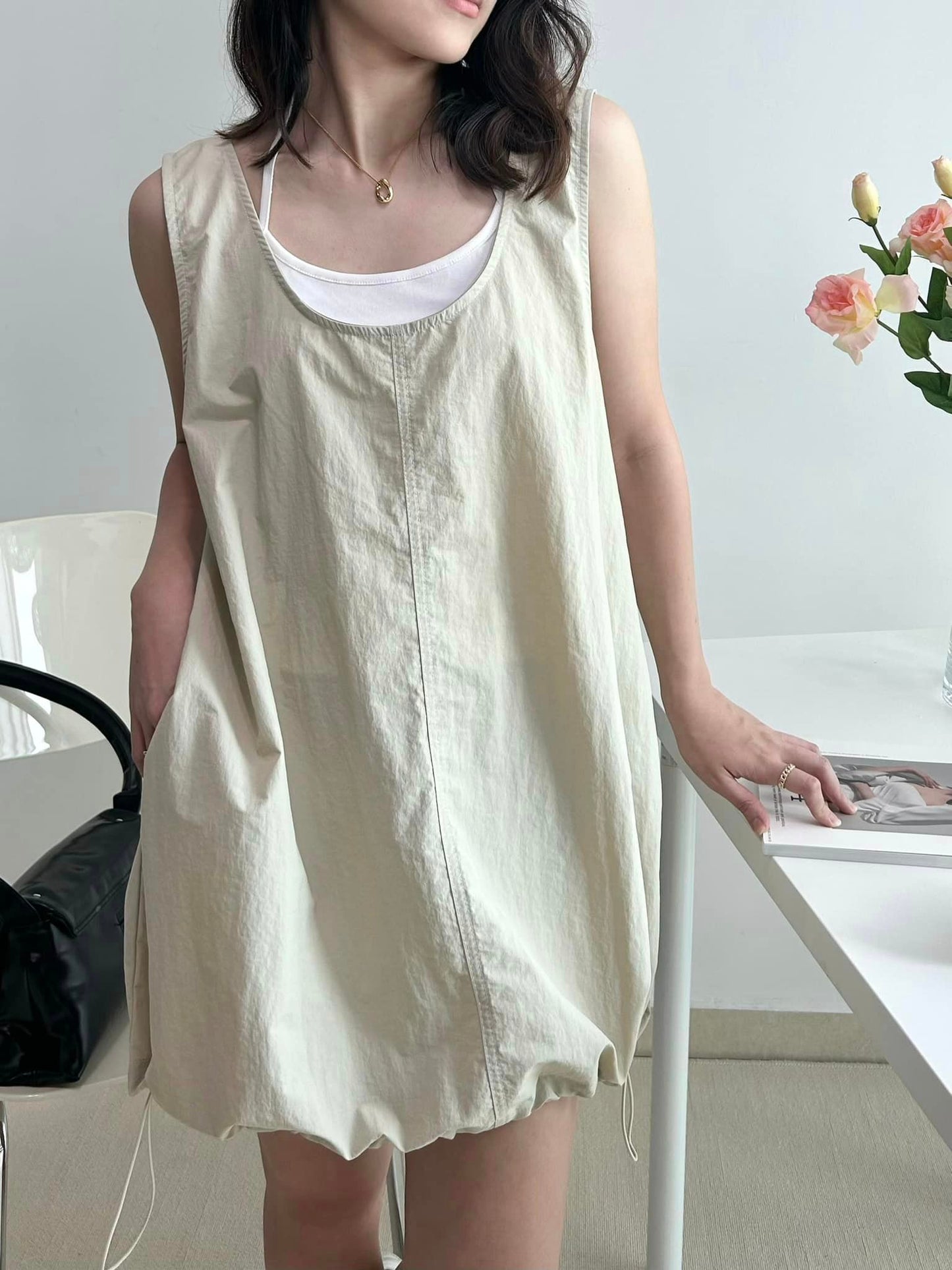 C71 Drawstring Cargo Dress (with halter inner)