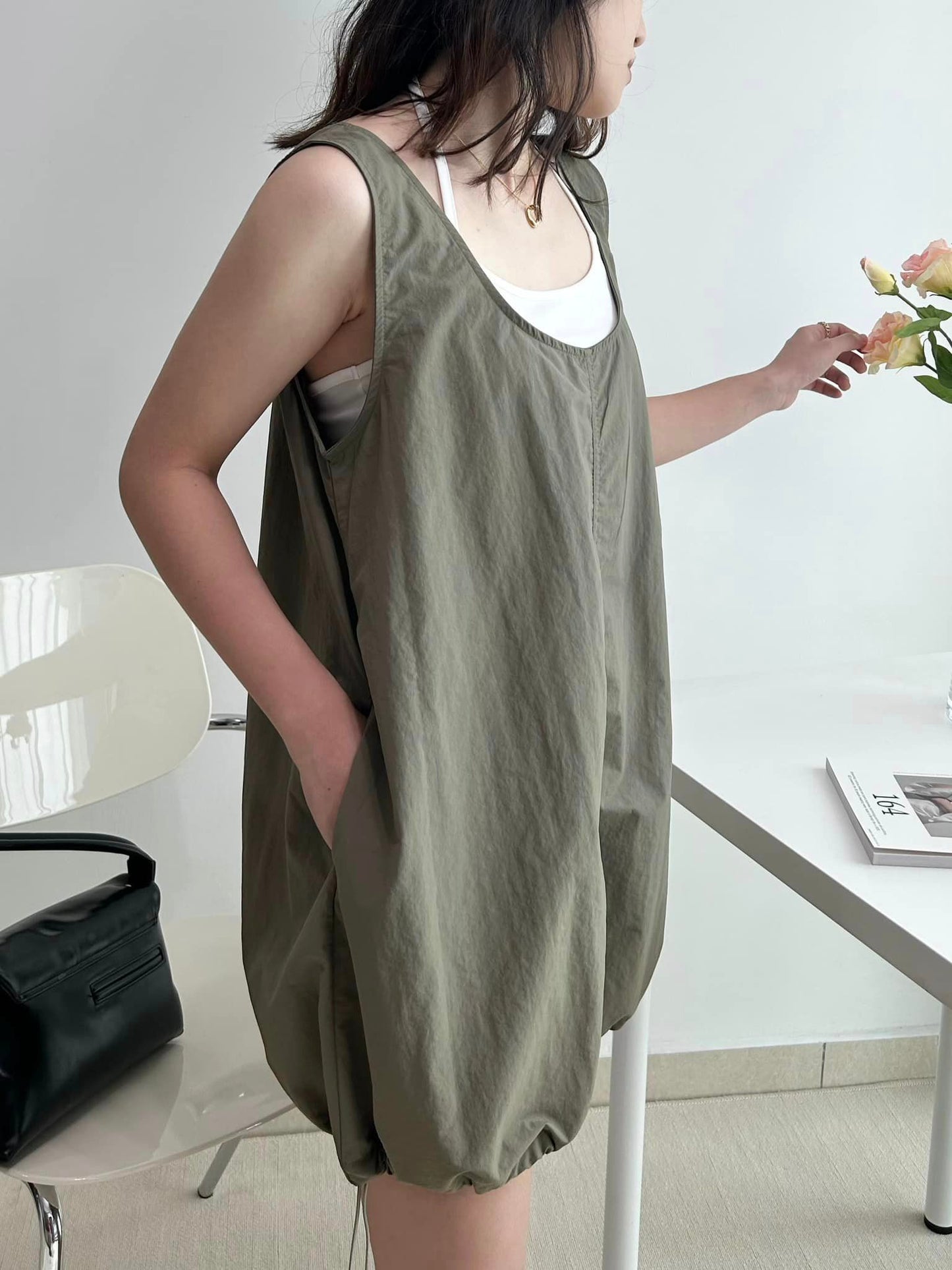 C71 Drawstring Cargo Dress (with halter inner)