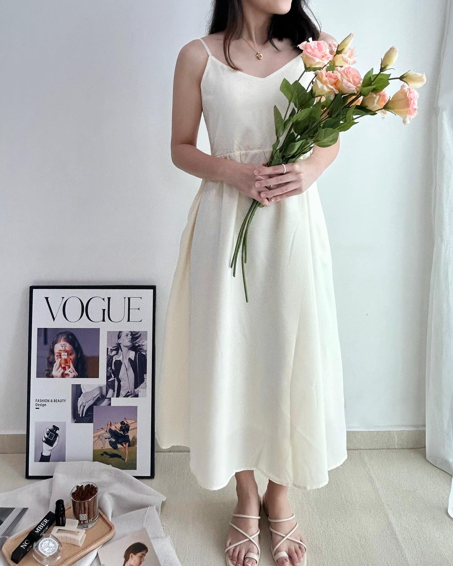 C89 Diana Apricot Cream Dress