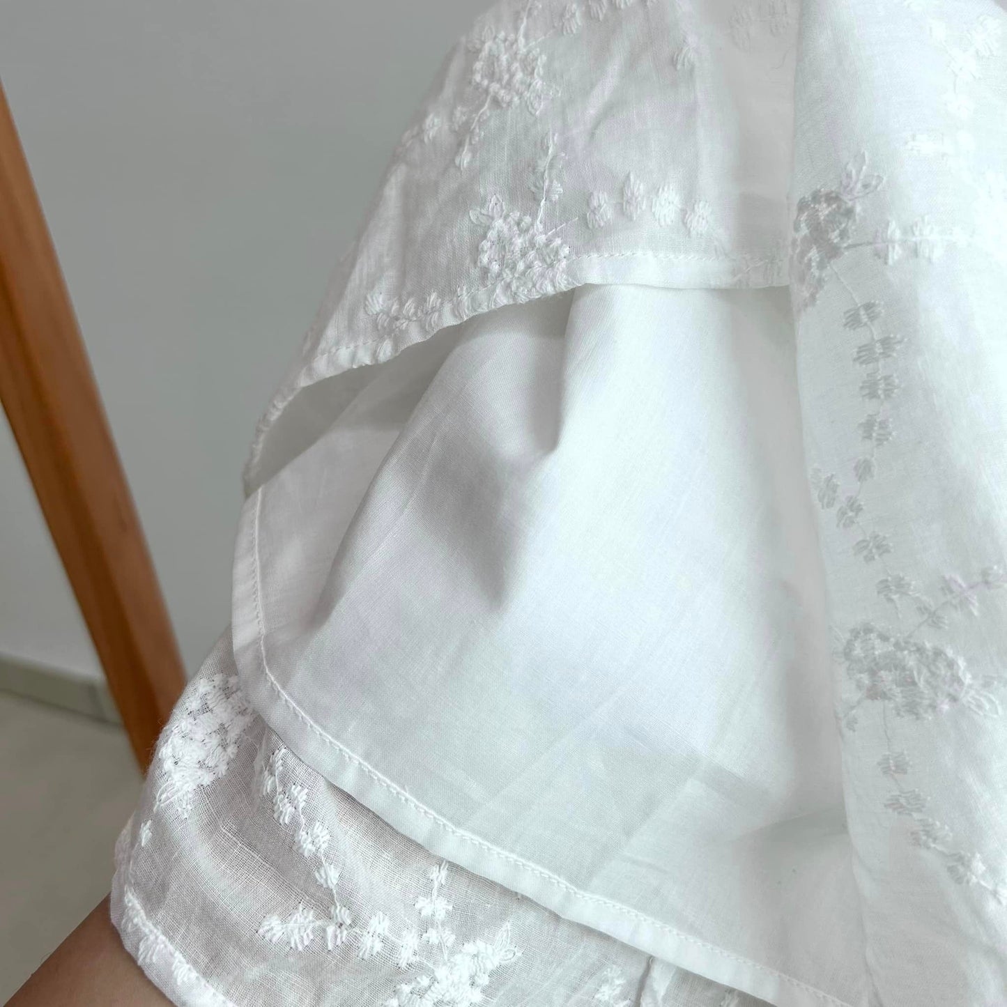 C819 White Embroidery Chic Dress