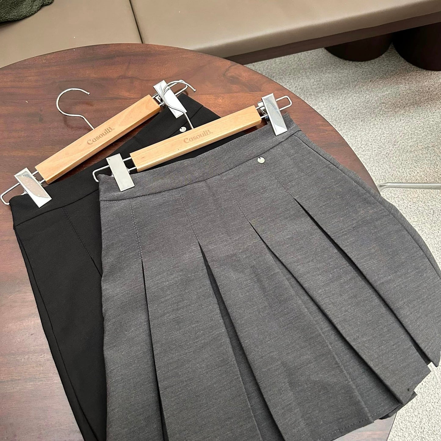 C917 Preppy High-waist Pleated Skirt