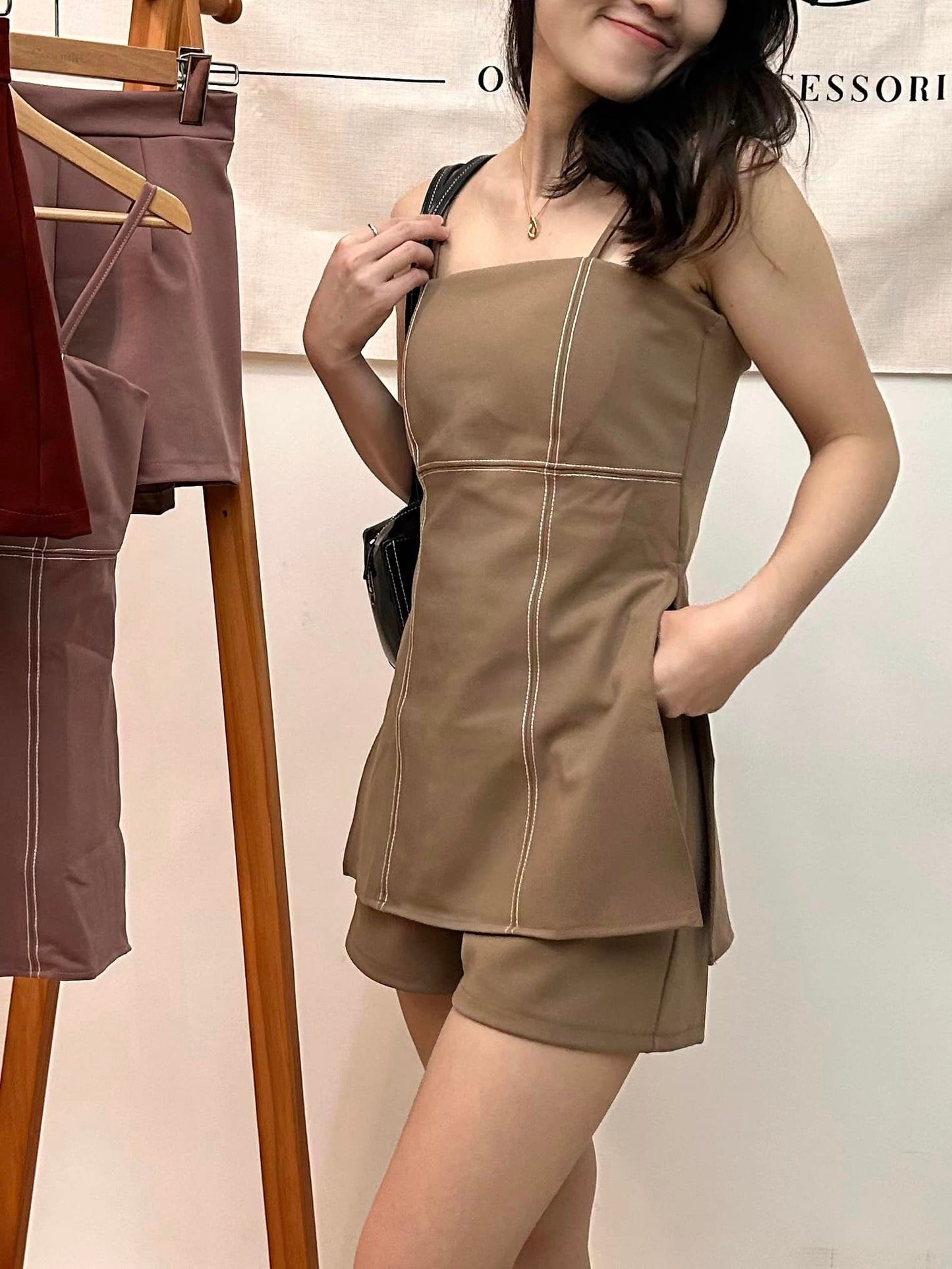 T05 Clara Strap Suit with Shorts (Padded)