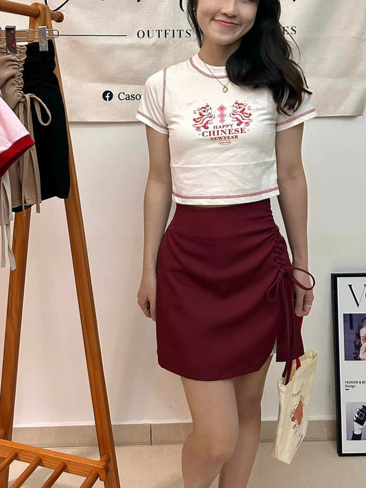 T01 CNY Slim Fit Crop Top