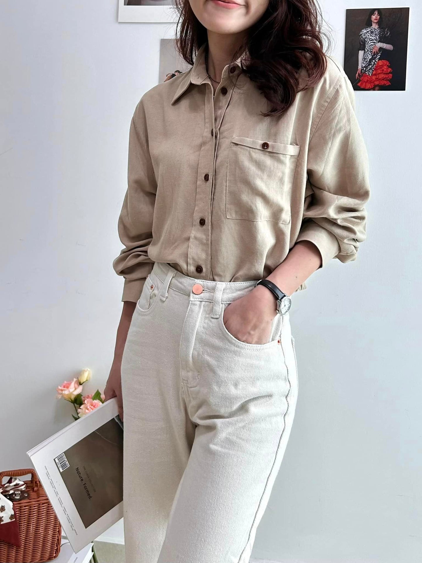 C117 Hazel Cozy Cotton Blouse