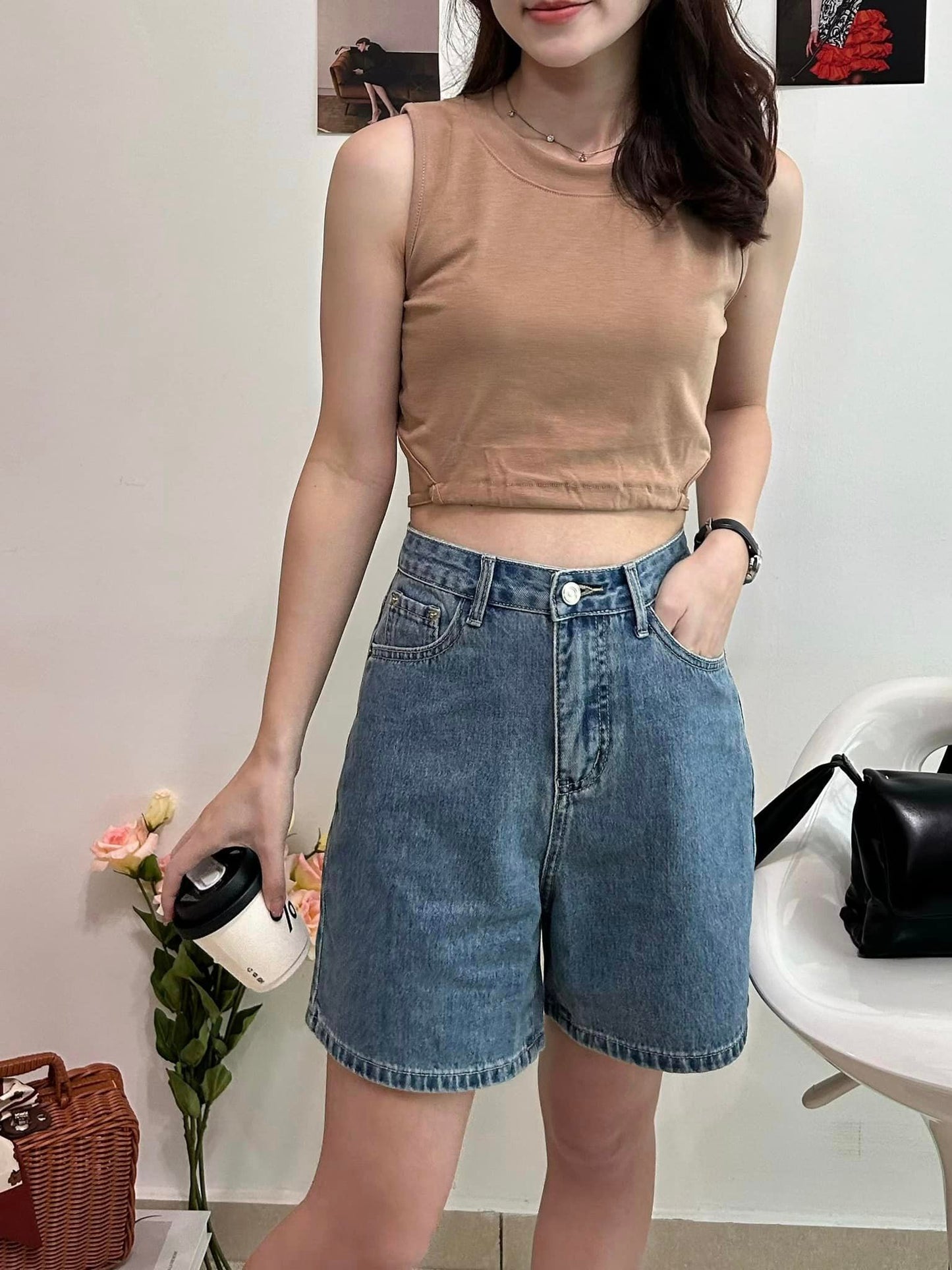 C35 Quinn Basic Denim Short