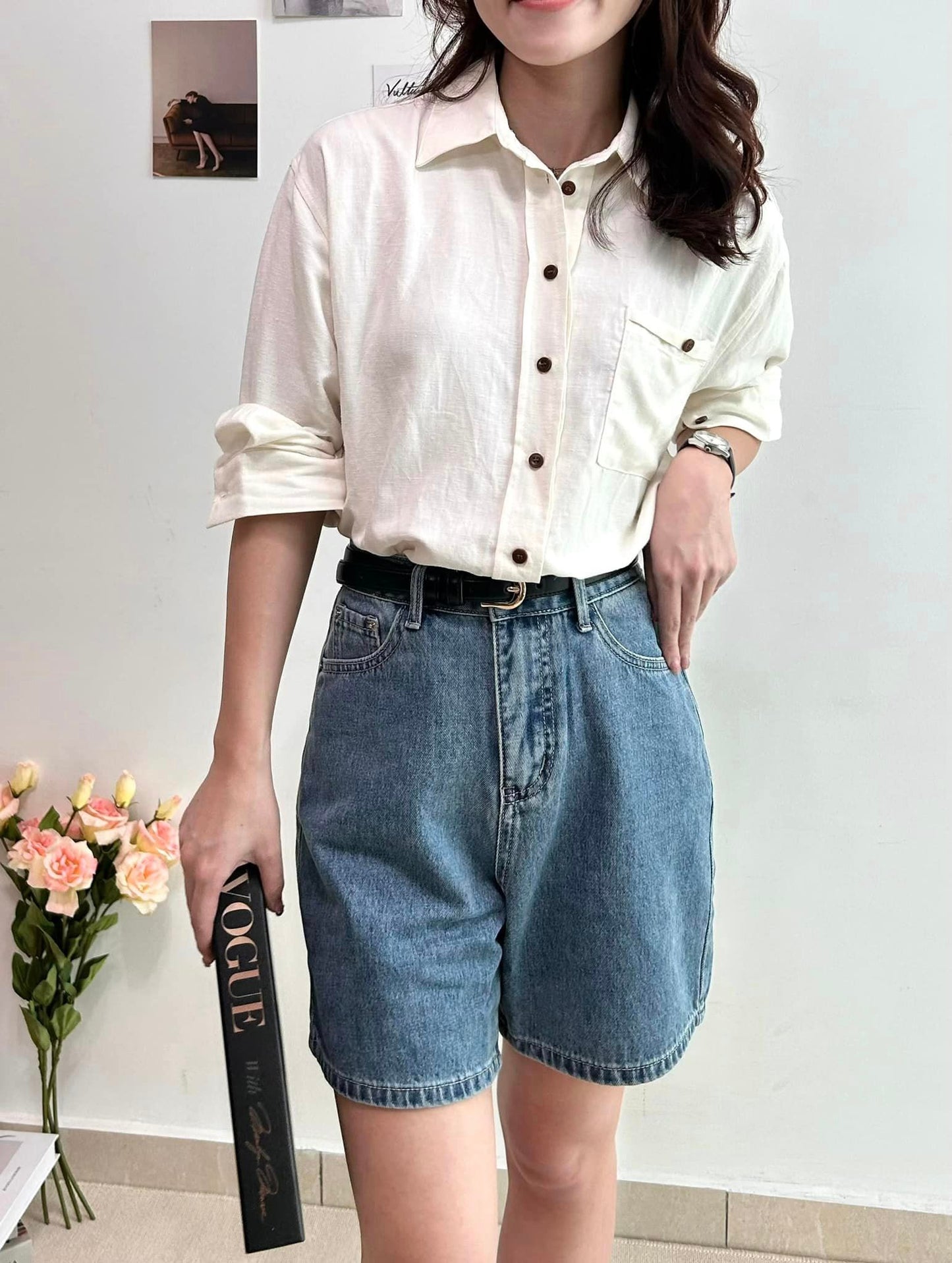 C117 Hazel Cozy Cotton Blouse