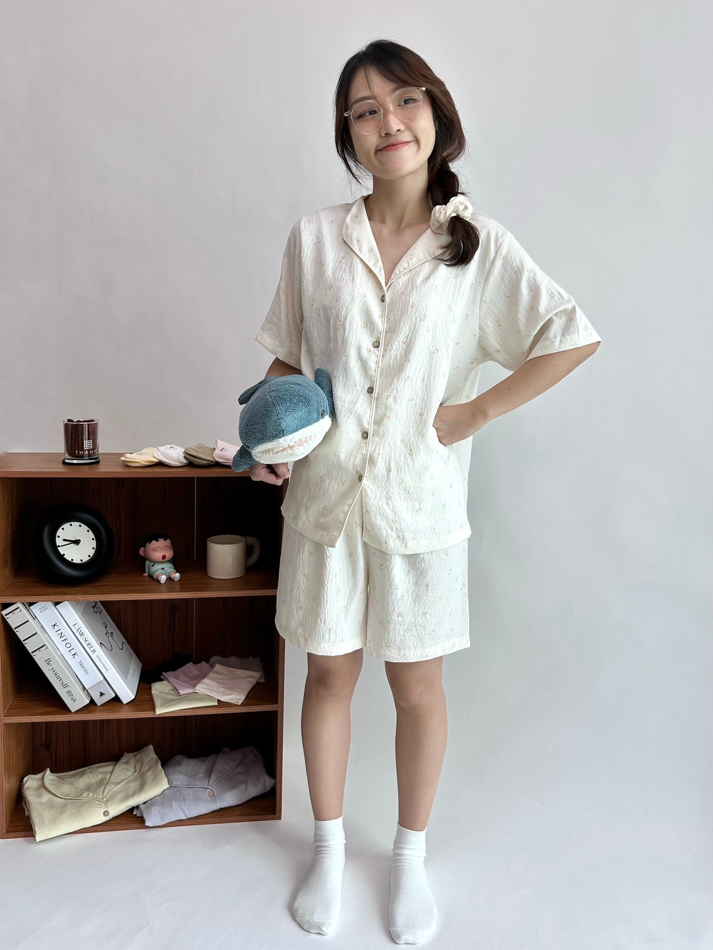 Short-Sleeved Cotton Pyjamas Set