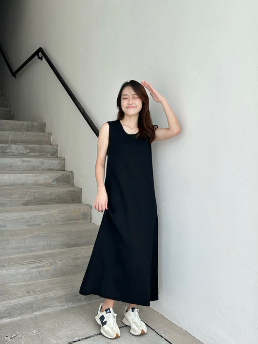 Premium Wide Knit Long Dress